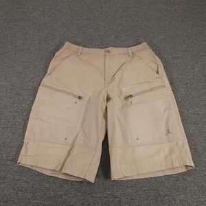 Vintage Jordan Cargo Shorts Mens 32 Beige Cotton Jumpman Baggy Basketball Y2K